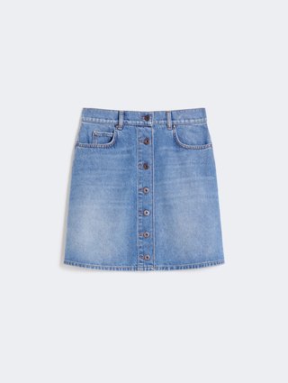 Синяя юбка WEEKEND MAX MARA из хлопкового денима: фото - Invogue