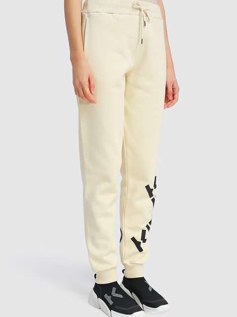 Бежевые брюки KENZO: фото 3 - Invogue