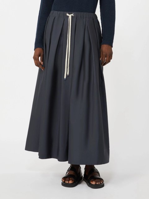 Темно-синяя юбка Max Mara из хлопкового поплина: фото 2 - Invogue