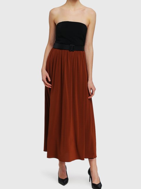 Коричневое платье MAX MARA: фото 1 - Invogue