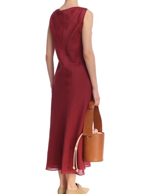 Бордовое платье MAX MARA: фото 2 - Invogue