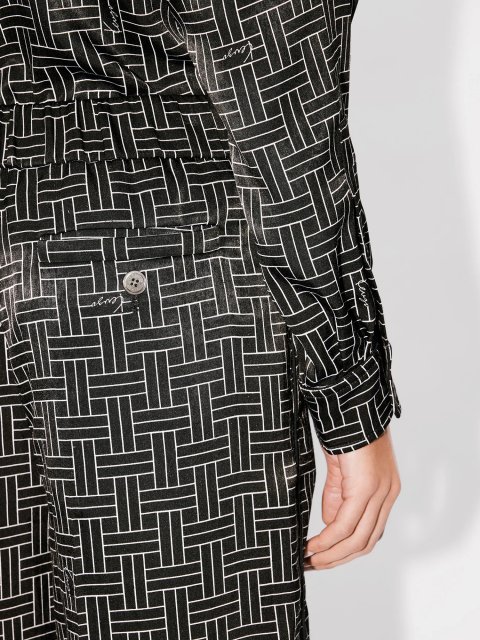 Черные брюки Kenzo с геометрическим узором: фото 4 - Invogue