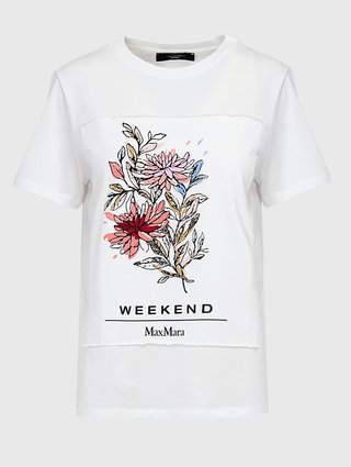 Белая футболка WEEKEND MAX MARA: фото - Invogue