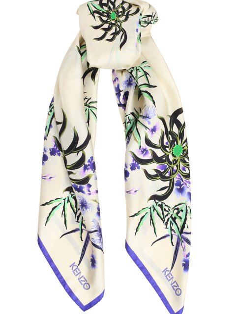 Белый платок KENZO: фото - Invogue