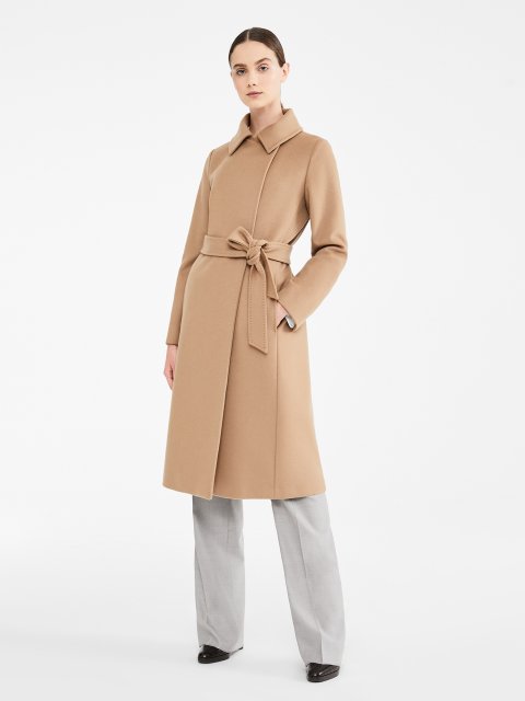 Темно-бежеве пальто MAX MARA з чистої вовни: фото 2 - Invogue