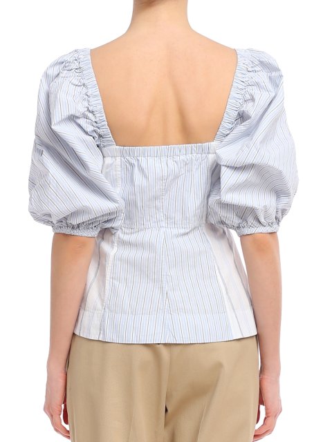 Блакитна блуза GANNI : фото 6 - Invogue