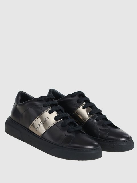 Чёрные сникерсы MARC CAIN: фото 1 - Invogue