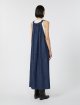 Темно-синя сукня-комбінезон WEEKEND MAX MARA з бавовняного деніму: фото 3 - Invogue