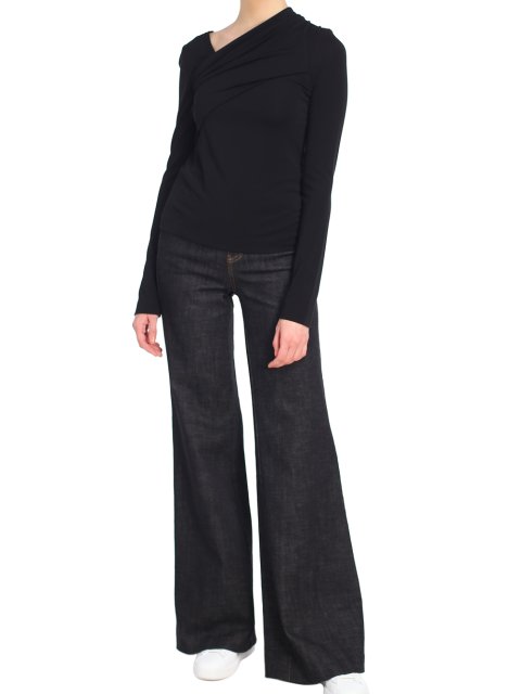 Чёрная блуза HELMUT LANG: фото 1 - Invogue