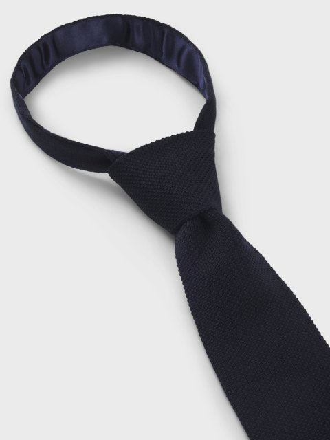 Темно-синий галстук BOSS из шерсти: фото 2 - Invogue