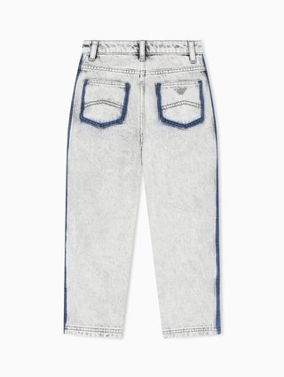 Cірі джинси EMPORIO ARMANI KIDS з бавовни: фото 2 - Invogue