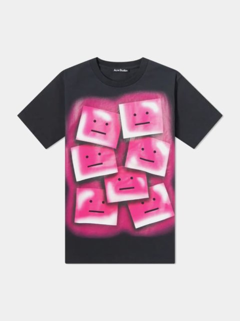 Черная футболка Acne Studios с принтом: фото - Invogue