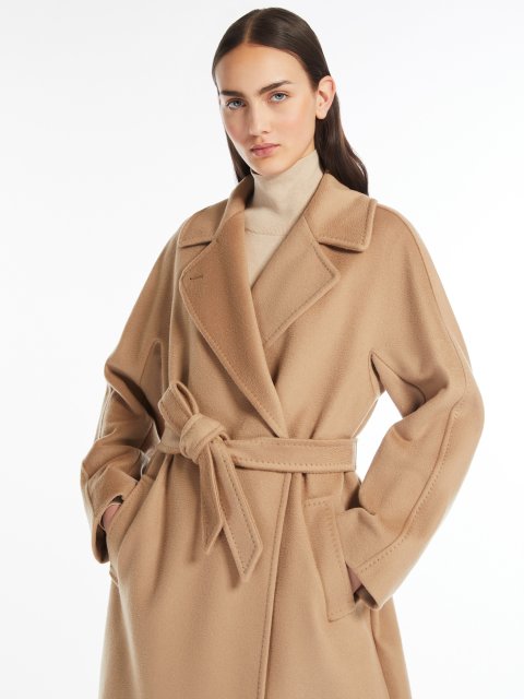 Темно-бежеве пальто WEEKEND MAX MARA з вовни: фото 4 - Invogue