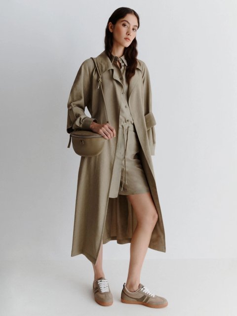 Зелені бермуди Marella з чистого шовку: фото 5 - Invogue