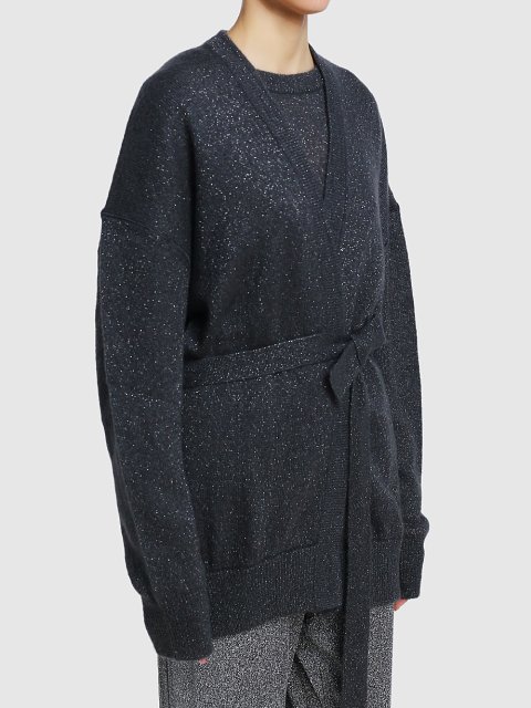 Тёмно-серый кардиган MAX MARA: фото 3 - Invogue