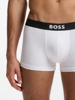 Набор белых боксеров BOSS из хлопка и эластана: фото 4 - Invogue
