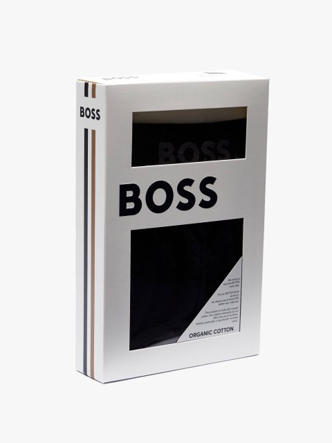 Черные боксеры BOSS из эластичного хлопка: фото - Invogue