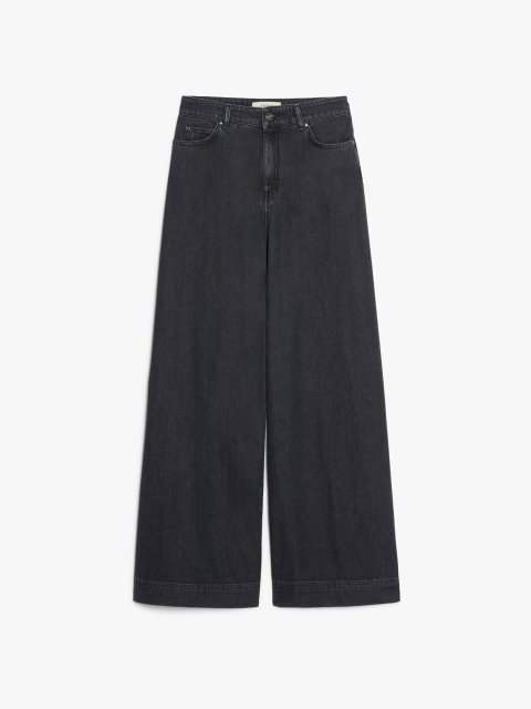 Черные джинсы WEEKEND MAX MARA широкие: фото - Invogue