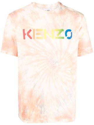 Оранжевая футболка KENZO: фото - Invogue