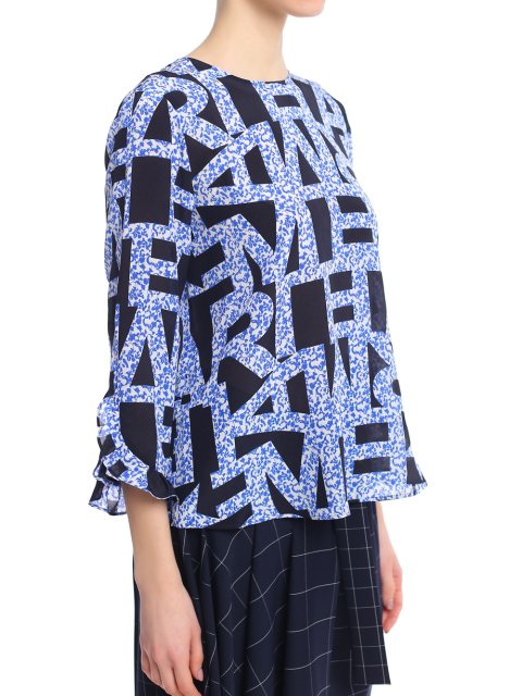 Синяя блуза MARELLA: фото 3 - Invogue