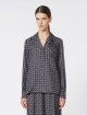 Темно-синя сорочка MAX MARA з шовку: фото 2 - Invogue