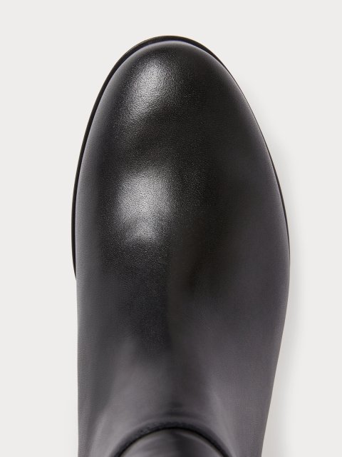 Черные сапоги Marina Rinaldi кожаные: фото 4 - Invogue