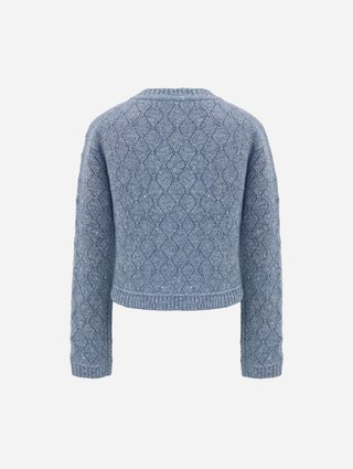 Синий жакет THELAURENT из акрила: фото 1 - Invogue