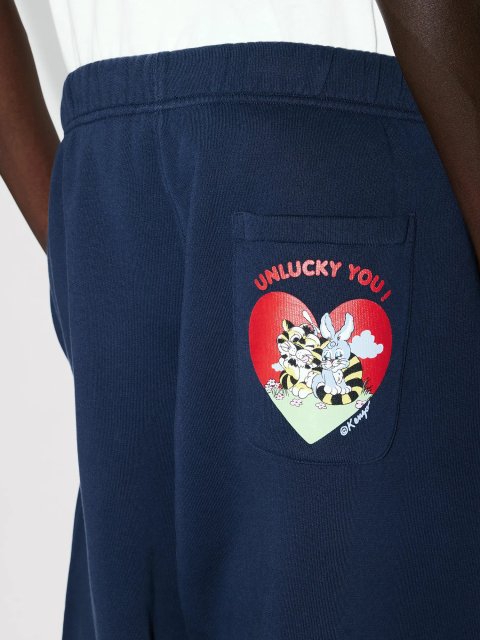 Тёмно-синие штаны Kenzo из хлопка: фото 5 - Invogue