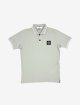 Сіра футболка поло з логотипом Stone Island з бавовни: фото - Invogue