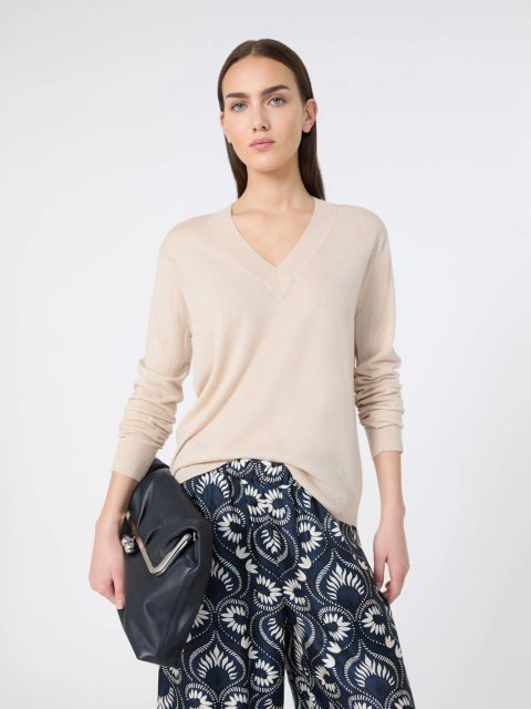 Бежевый свитер Weekend Max Mara из шерсти и кашемира: фото 4 - Invogue