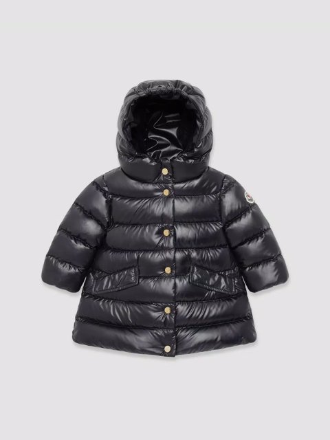 Синій пуховик Moncler розкльошений: фото - Invogue