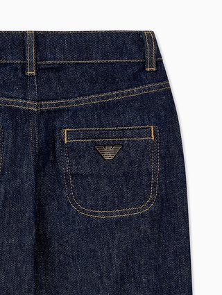 Синие джинсы Emporio Armani из хлопка и эластана: фото 2 - Invogue