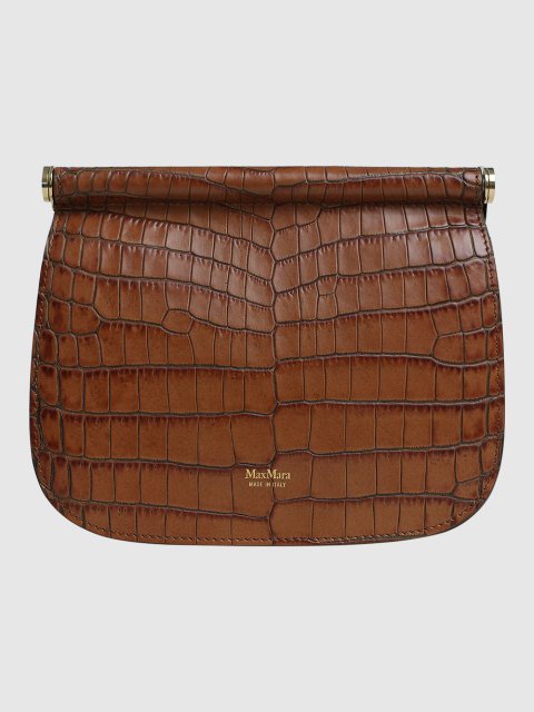 Коричневая сумка MAX MARA: фото 3 - Invogue