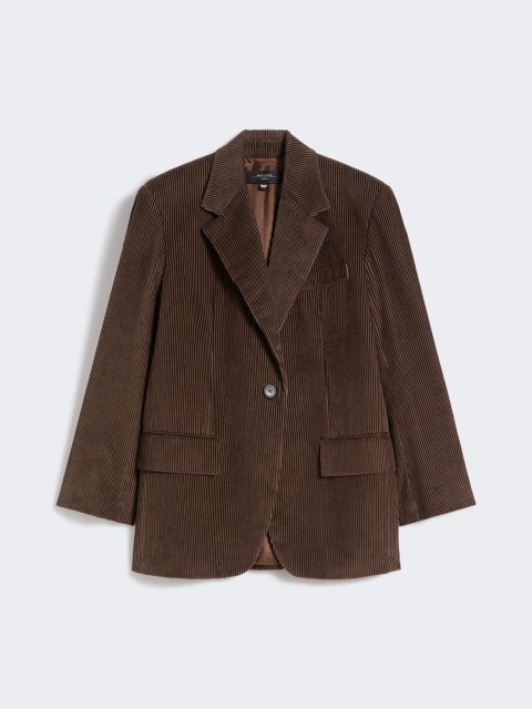 Коричневий жакет WEEKEND MAX MARA з бавовни: фото - Invogue