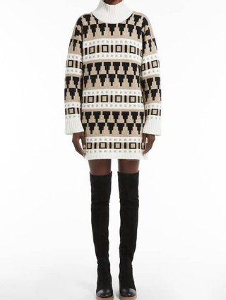 Кремовое платье MAX MARA: фото 1 - Invogue