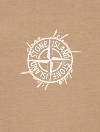 Сіра футболка з логотипом Stone Island з бавовни: фото 3 - Invogue