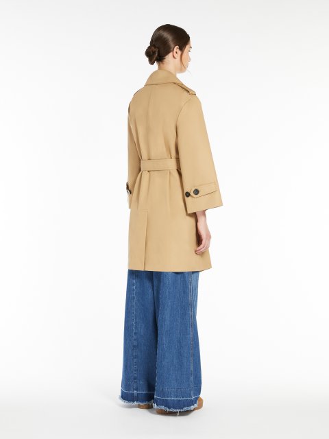 Бежевий плащ Weekend Max Mara двобортний: фото 3 - Invogue
