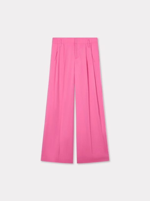 Розовые брюки Kenzo из натуральной шерсти: фото - Invogue