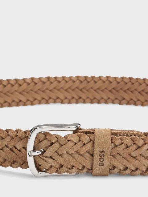 Бежевый ремень BOSS: фото 3 - Invogue