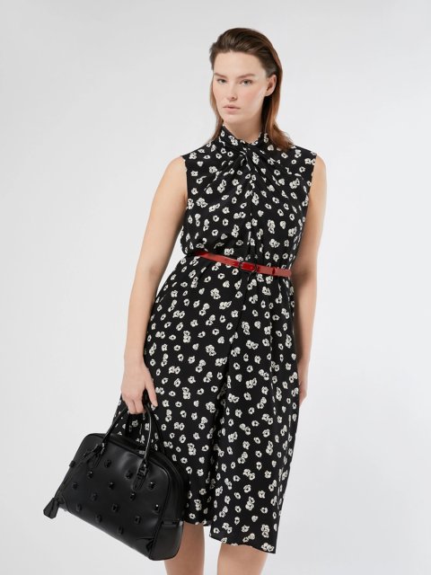 Чорна сумка MARINA RINALDI з деталями з лакованої шкіри: фото 1 - Invogue