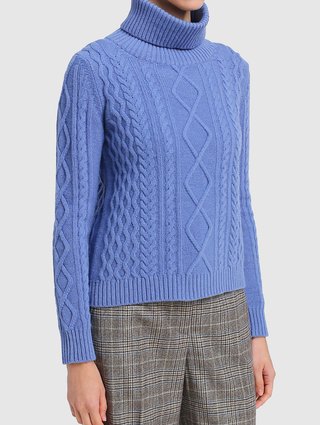 Синий свитер WEEKEND MAX MARA: фото 2 - Invogue