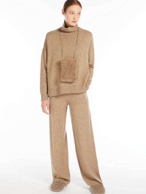 Бежевые брюки MAX MARA: фото 4 - Invogue