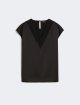 Чорний топ WEEKEND MAX MARA атласний: фото - Invogue