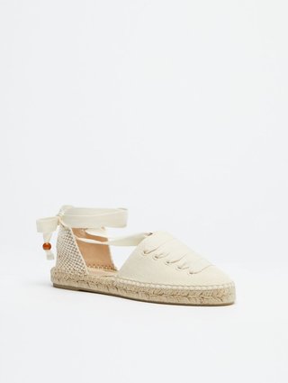 Кремовые босоножки WEEKEND MAX MARA: фото - Invogue