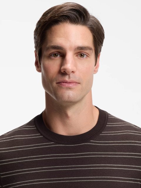 Темно-коричневий светр BOSS з суміші бавовни: фото 4 - Invogue