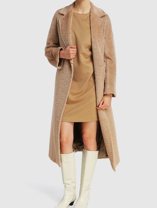 Бежевое платье MAX MARA: фото 1 - Invogue