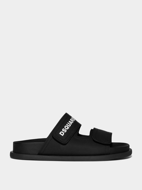 Чорні шльопанці DSQUARED KID : фото - Invogue