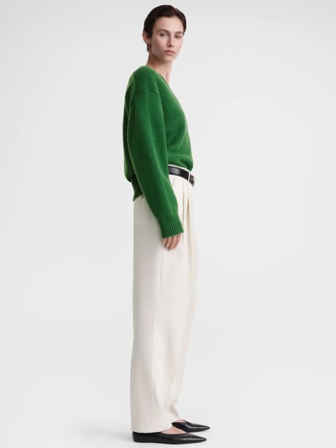 Зеленый свитер TOTEME из шерсти и кашемира: фото 3 - Invogue