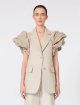 Бежевий жакет Max Mara з льону: фото 2 - Invogue