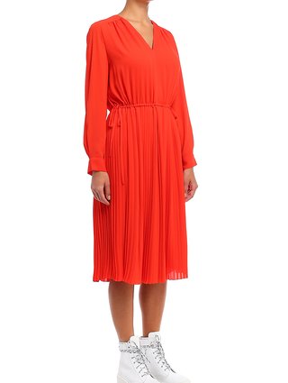 Коралловое платье KENZO: фото 3 - Invogue